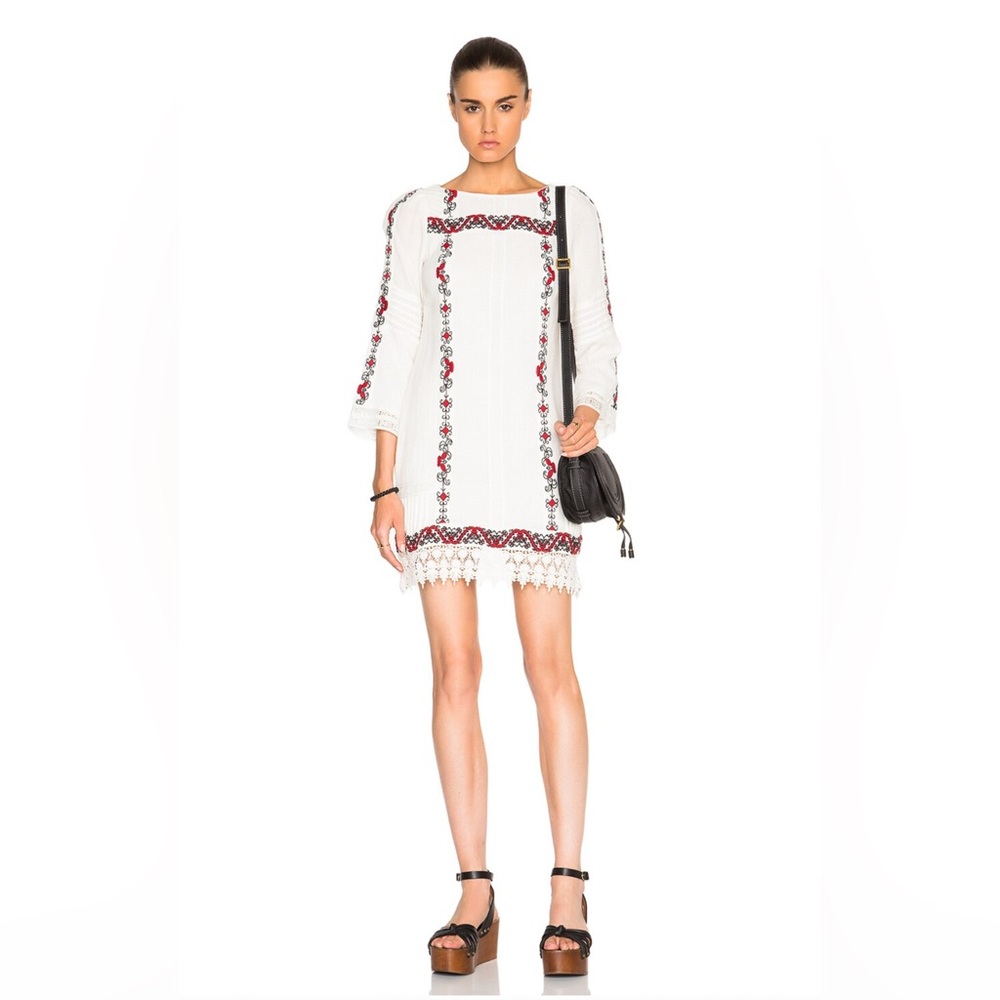 ALICE + OLIVIA Riska Dress in Cream Multi Size 8 Excellent Condition‎ Worn Once